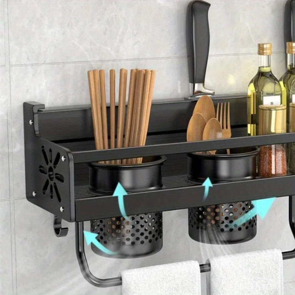 Hign-concerned Chemical Wall Mounted No Punch Spice Rack
