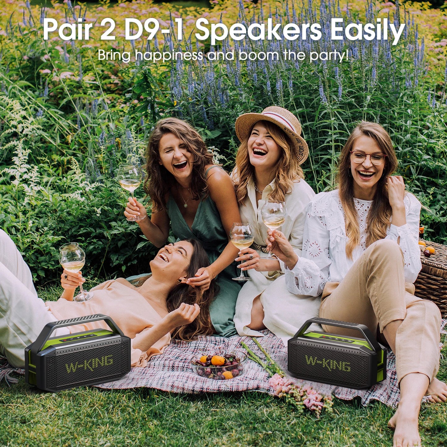 W King Portable Bluetooth Speaker 60W Subwoofer Outdoor