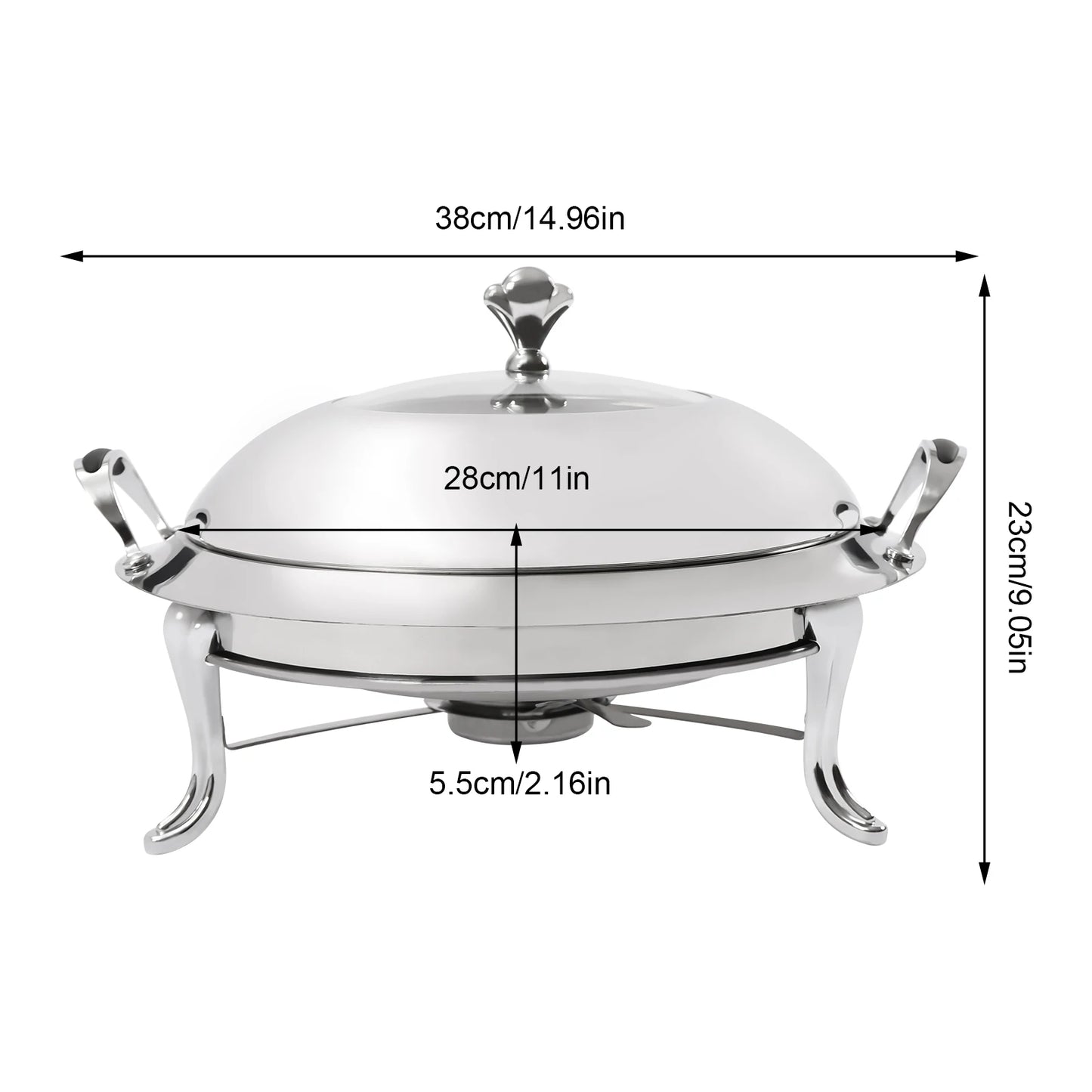 Stainless Steel Durable Chafing Dish Buffet Warmer With Lid