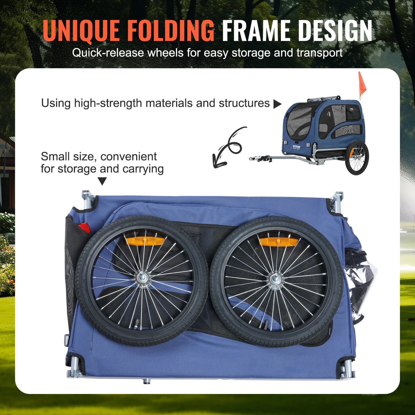 SucceBuy 100lbs Pet Cart Bicycle Carrier For Dogs Travel