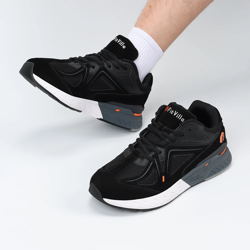 FitVille Extra Wide Mens Walking Shoes Lightweight Non Slip