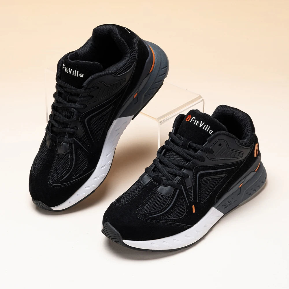 FitVille Extra Wide Mens Walking Shoes Lightweight Non Slip