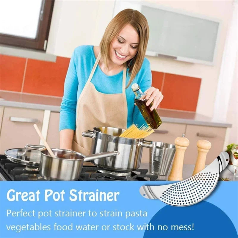 Hign Concerned Stainless Steel Pot Strainer Pan Drainer