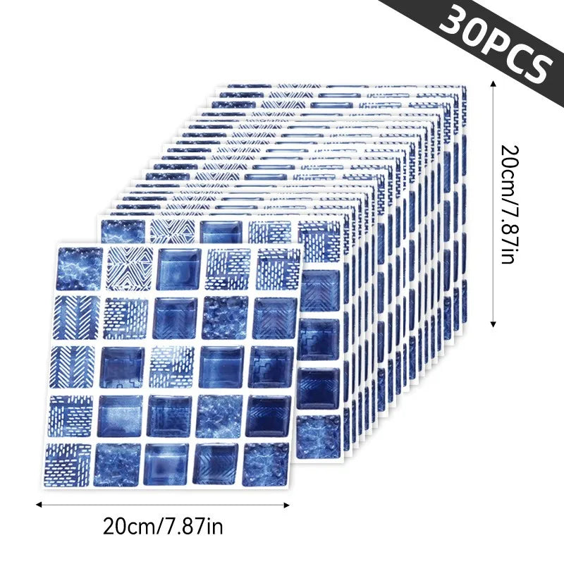 Hign Concerned 30pc 3D Wallpaper Stickers PET Wall Decors
