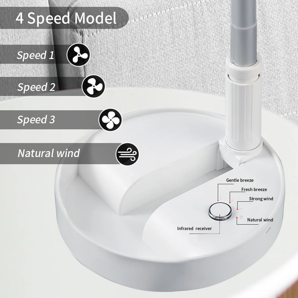 UNITEDTIME Foldable Desk And Table Fan Portable USB Powered