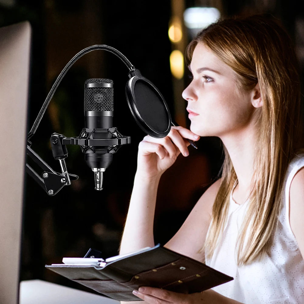 Alloet BM800 V8s Podcast Sound Card Kit With Condenser Mic
