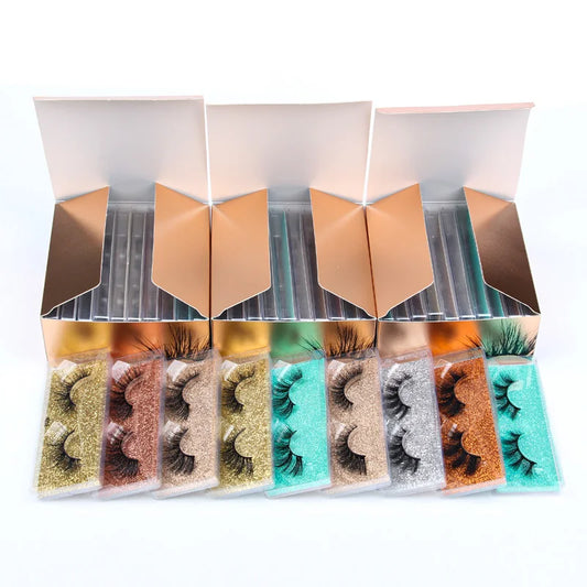 SHIDISHANGPIN Lashes Bulk Wholesale Items Faux Mink Eyelashes False Eyelashes Packaging Box  Eye Lashes Dramatic Beauty