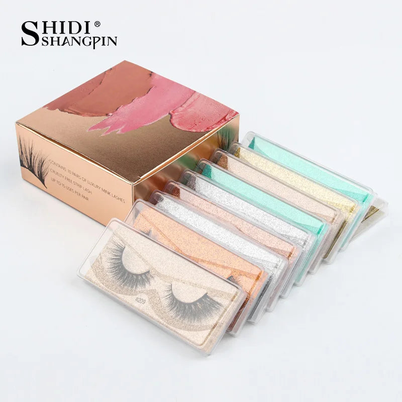 SHIDISHANGPIN Lashes Bulk Wholesale Items Faux Mink Eyelashes False Eyelashes Packaging Box  Eye Lashes Dramatic Beauty