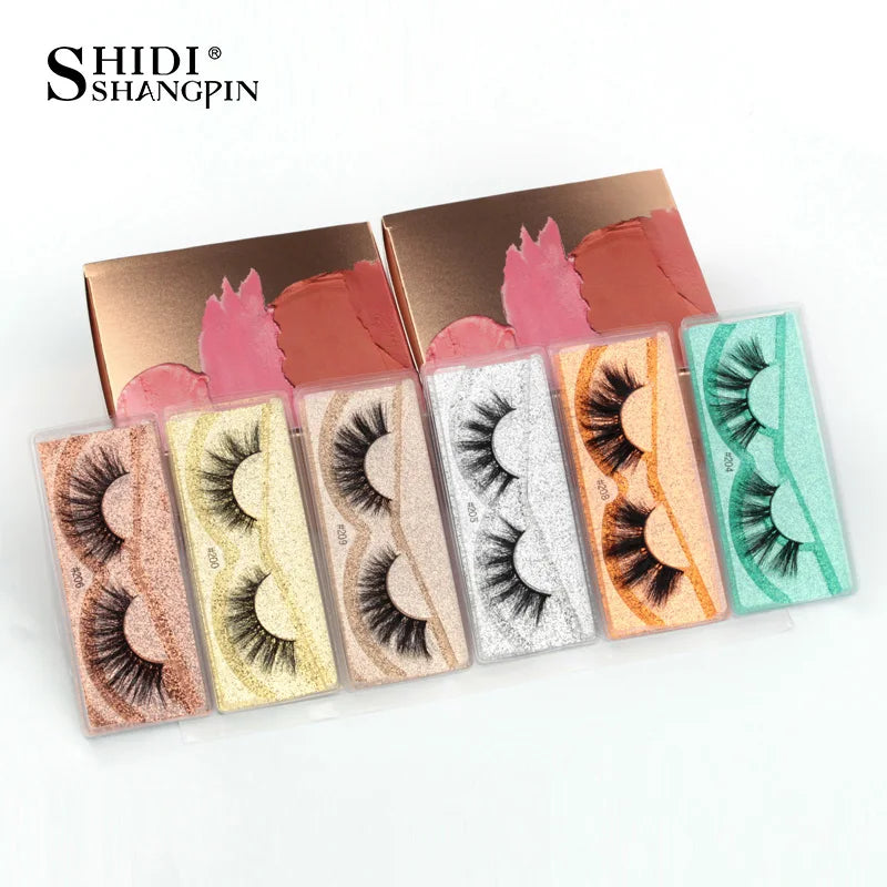 SHIDISHANGPIN Lashes Bulk Wholesale Items Faux Mink Eyelashes False Eyelashes Packaging Box  Eye Lashes Dramatic Beauty