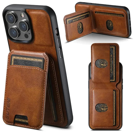 Casespace Luxury Wallet Case With Card Holder For iPhone