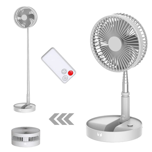 UNITEDTIME Foldable Desk And Table Fan Portable USB Powered
