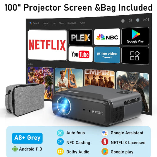 ZCGIOBN 4K Laser Projector With Android TV Smart HDR