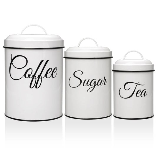 Studyset Airtight Canister Set 3pc Vintage Kitchen