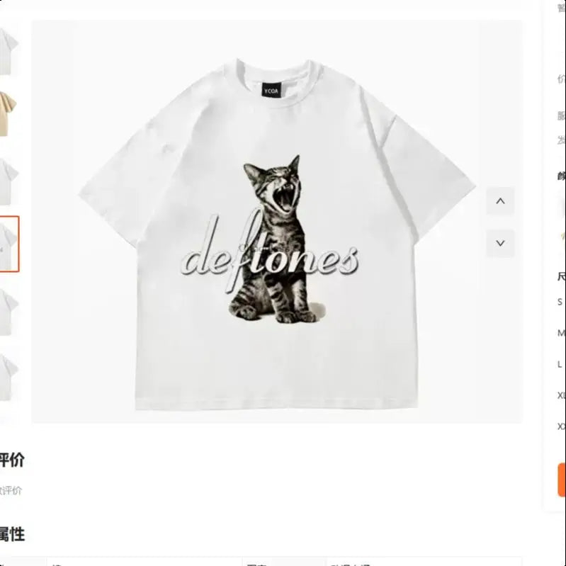 Harajuku Cat Print T Shirt Women Street Style Y2K Fashion