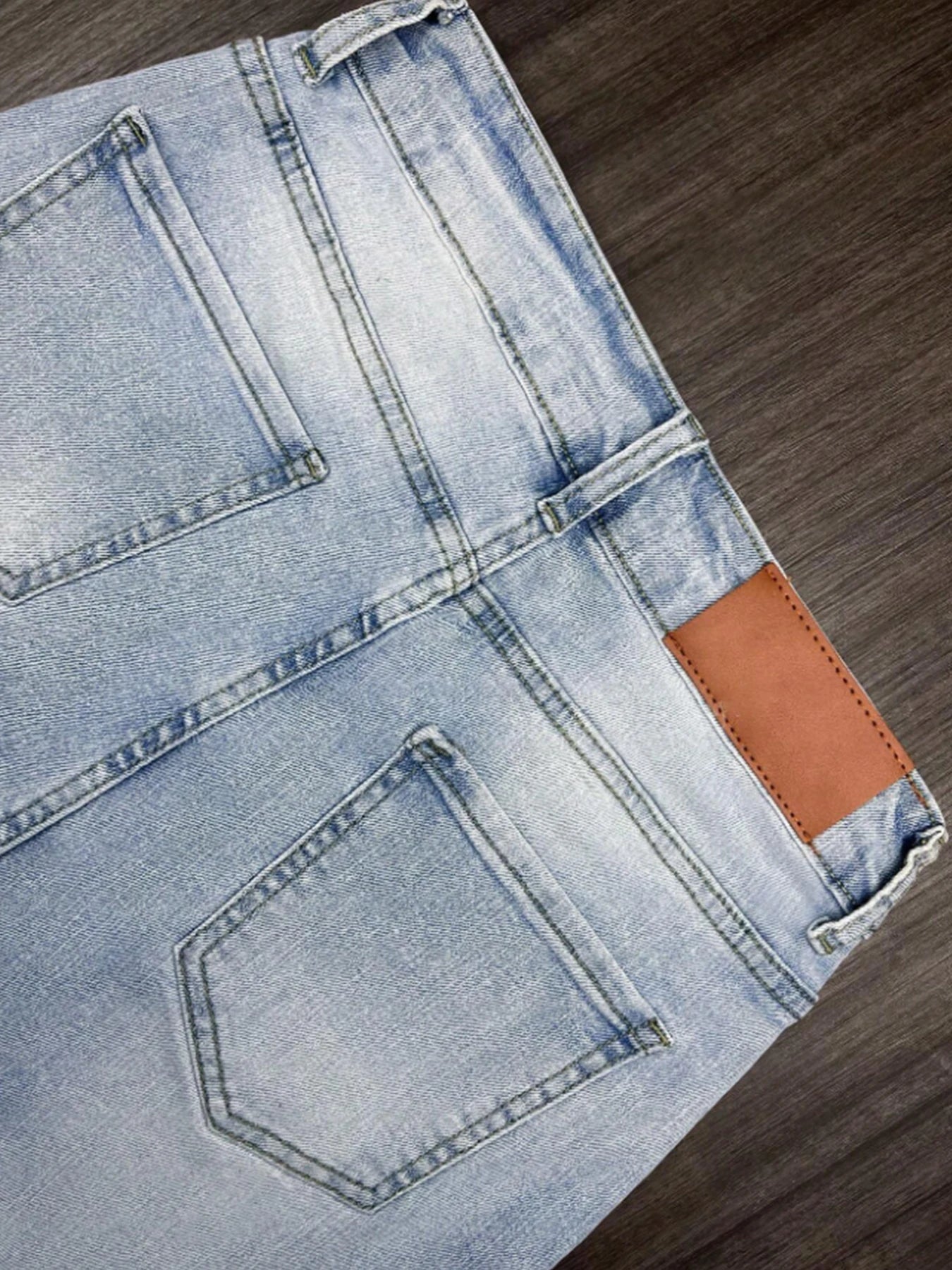 Suita Women Straight Leg Jeans Machine Washable Casual Denim