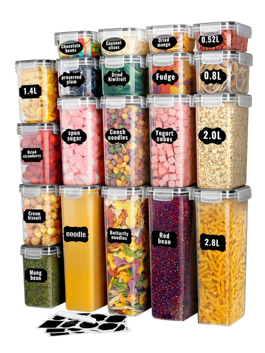 FCM Airtight Food Storage Containers With Lids 24pc Kitchen