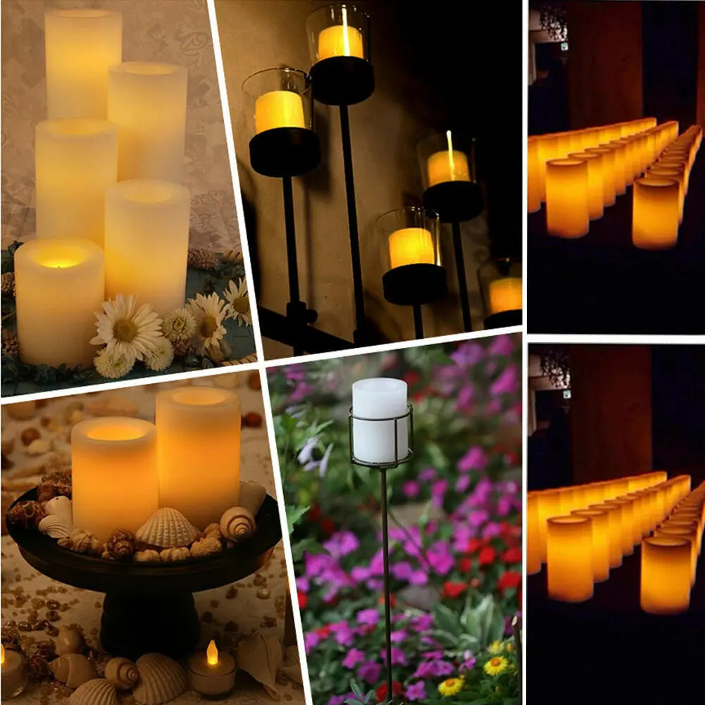 GrandAvenueStore Flickering Flameless Resin LED Candles