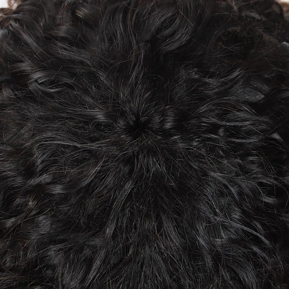 GrandAvenueStore Afro Kinky Curly Short Wig With Bangs