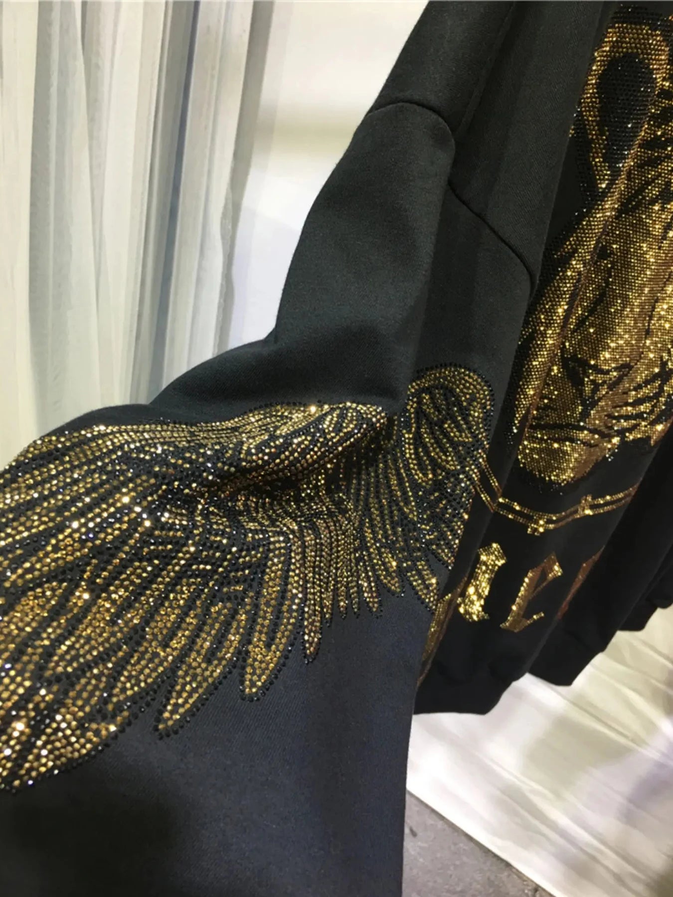 Hooded Zipper Hoodie Tiger Rhinestones Graphic With Pocket For Women