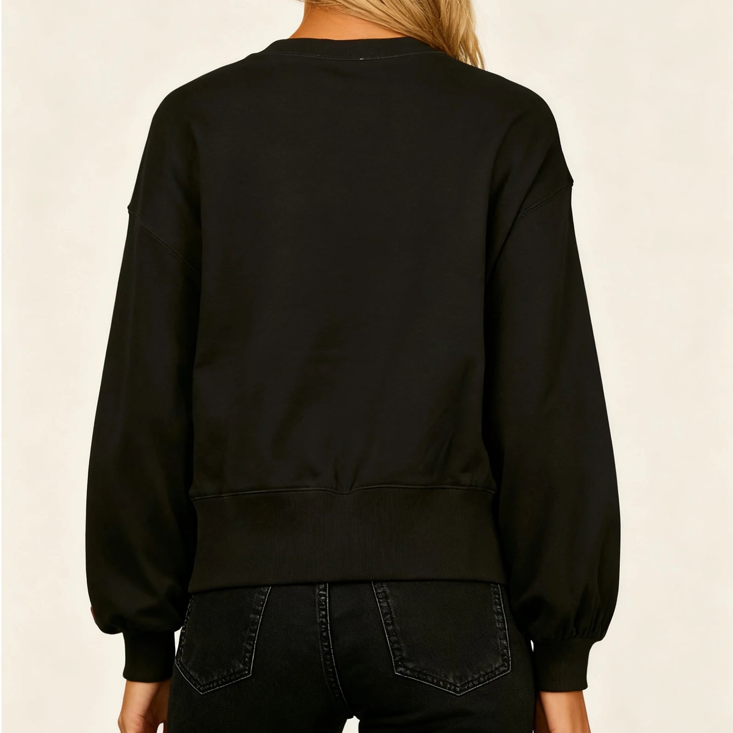 Loose Christmas Glitter Printed Sweatshirt For Women