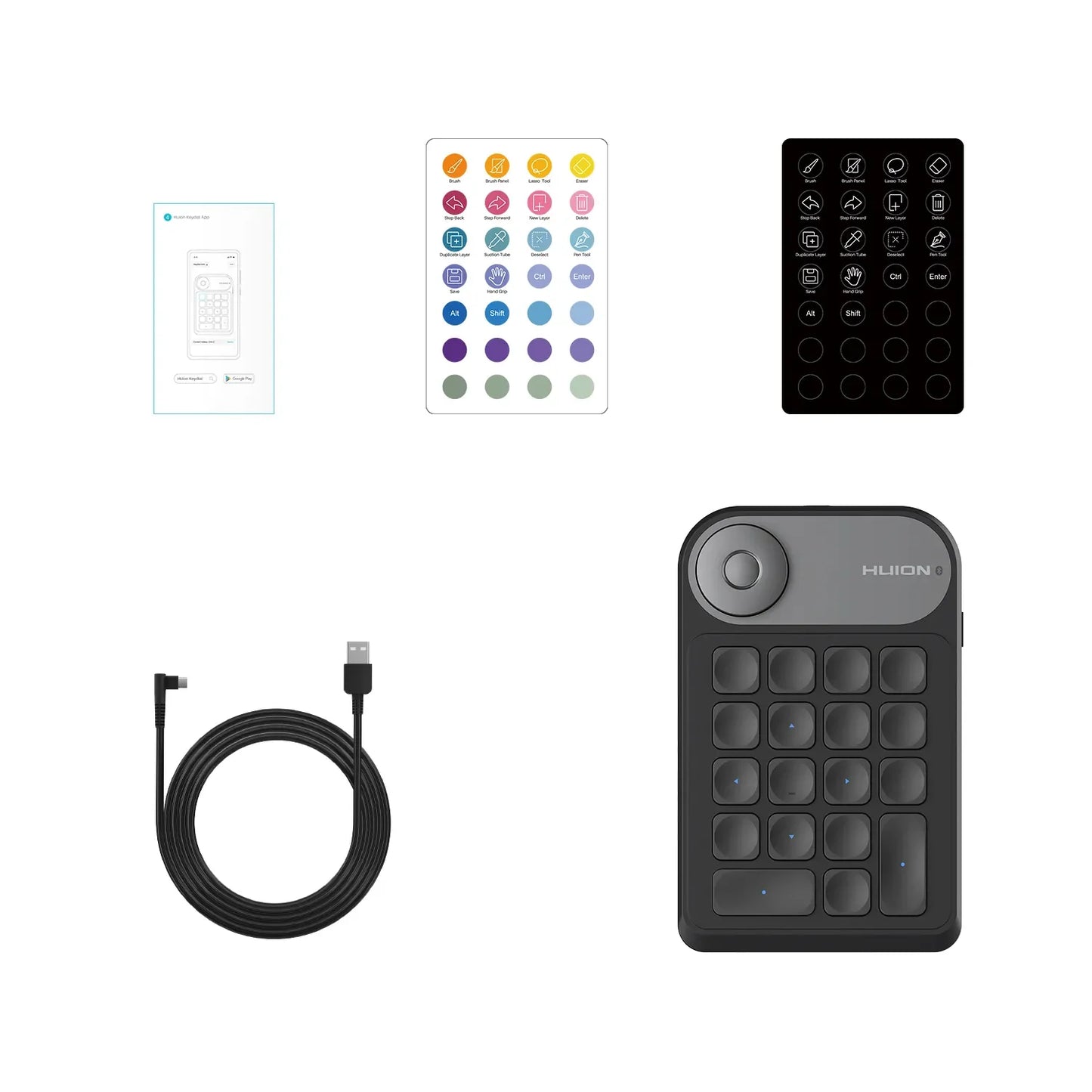 HUION Keydial Mini Wireless Keyboard K20 Bluetooth 5.0